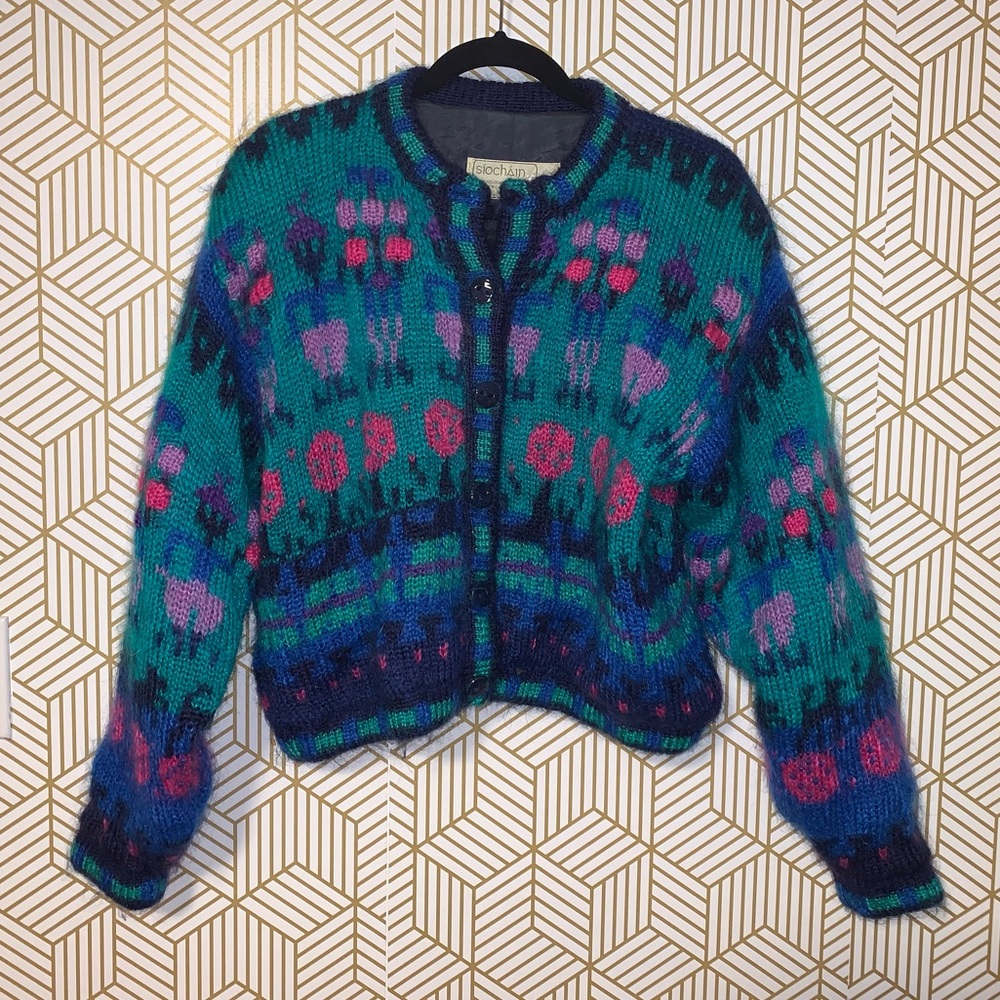 Vintage Siochain handloomed Sweater cardigan jacke